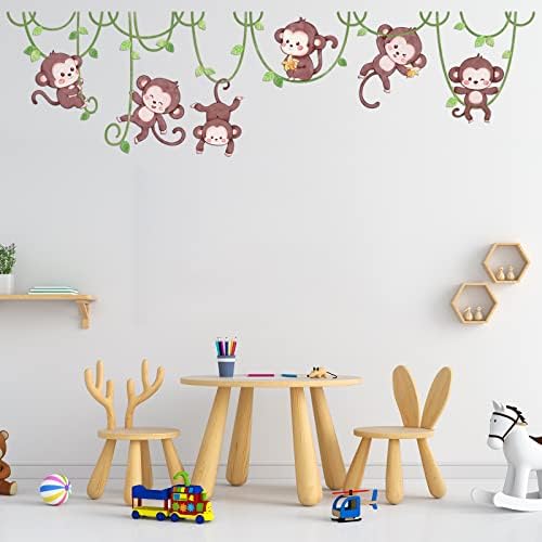 Monkey Wall Stickers Jungle Decor for Kids Room