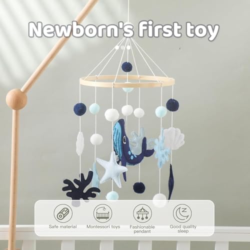 Baby Mobile Wind Chime Sea Creatures Whale Crib Decor