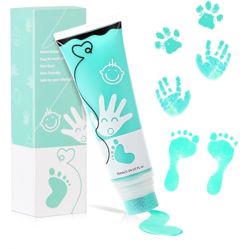 75ml Mint Green Baby Hand Footprint Ink Kit
