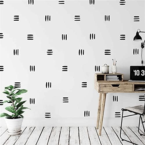 120pcs Black Modern Line Wall Stickers Boho Style