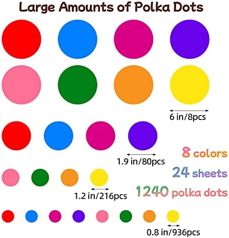 Colorful Polka Dot Wall Decals for Kids Room Decor