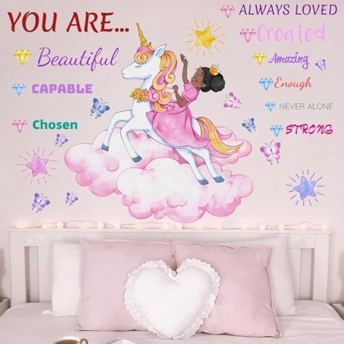 Suplanet Unicorn Wall Decals for Girls Room