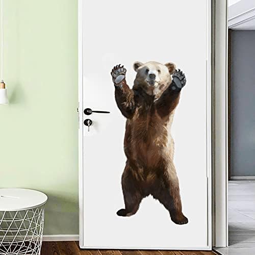 Standing Brown Bear Wall Decal for Kids Baby Room Decor