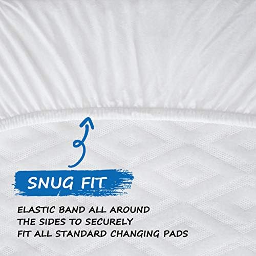 Coldwind Organic Cotton Changing Pad Cover 2 Pack White 32x16x4