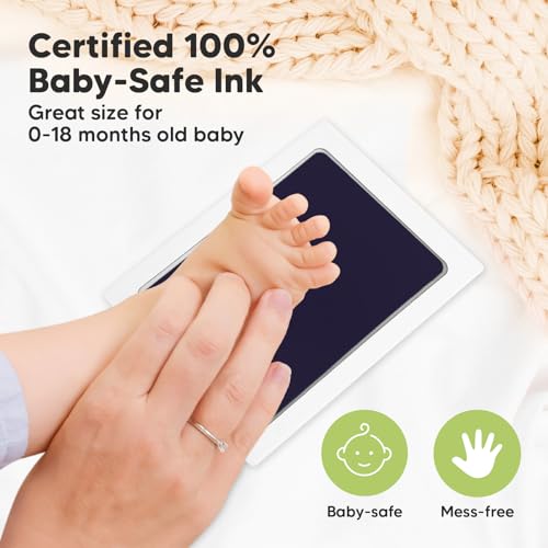KeaBabies Hand Footprint Kit with Memory Book