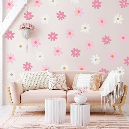 BBTO Daisy Wall Decal Stickers for Kids Room