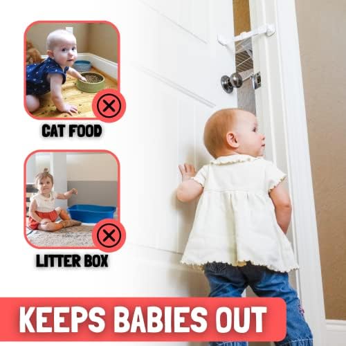 Door Buddy Adjustable Baby Proof Door Strap for Cats - Caramel