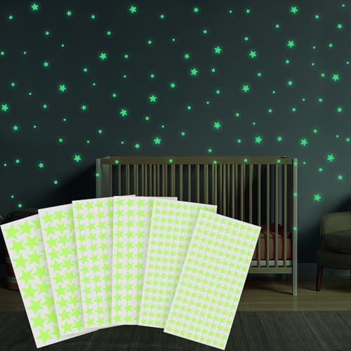 Glow in the Dark Stars Stickers 514pcs 3D Room Decor