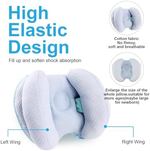 KAKIBLIN 2 in 1 Baby Head Pillow with Adjustable Width for Travel