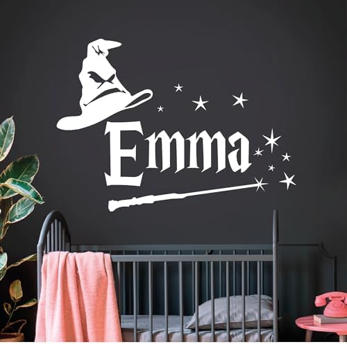 Personalized Magic Wand Wall Decal - Custom Name Vinyl Decal
