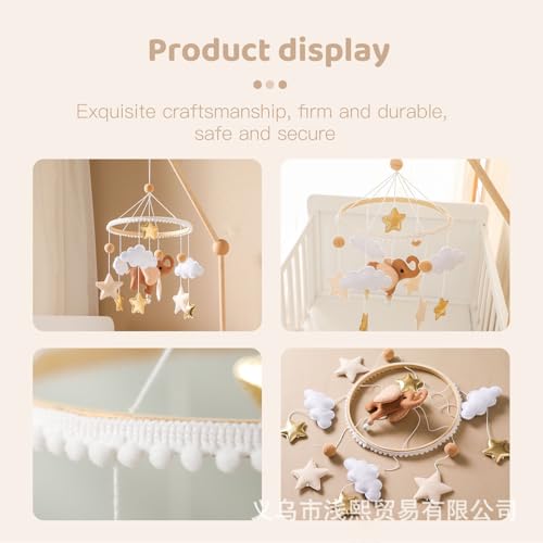 2025 Bohemian Style Baby Mobile with Clouds Moon Sheep