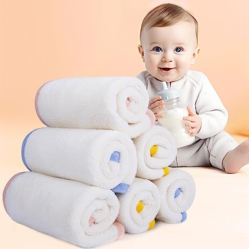 POLYTE Hypoallergenic Microfiber Baby Washcloth 6 Pack