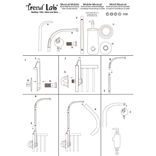 Trend Lab Buffalo Check Baby Crib Mobile with Music