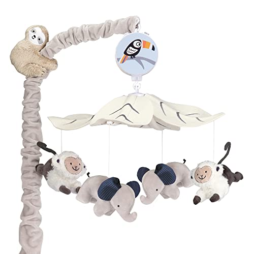 Lambs Ivy Gray Animals Musical Mobile Soother Toy