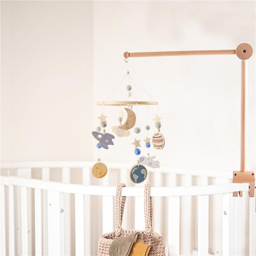 Wooden Baby Mobile Crib Holder Height Adjustable Mobile Arm