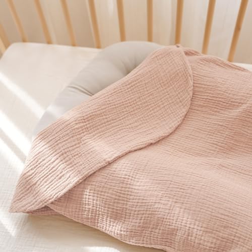 Konssy Muslin Baby Lounger Cover 2 Pack Pink Floral