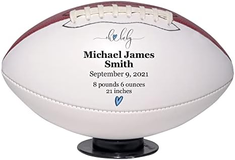 Personalized Baby Birth Announcement Football for Baby Shower or Nursery Decor 1