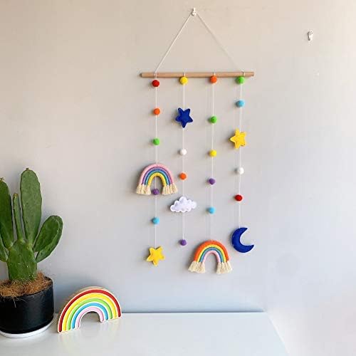 URMAGIC Macrame Rainbow Wall Hanging for Nursery