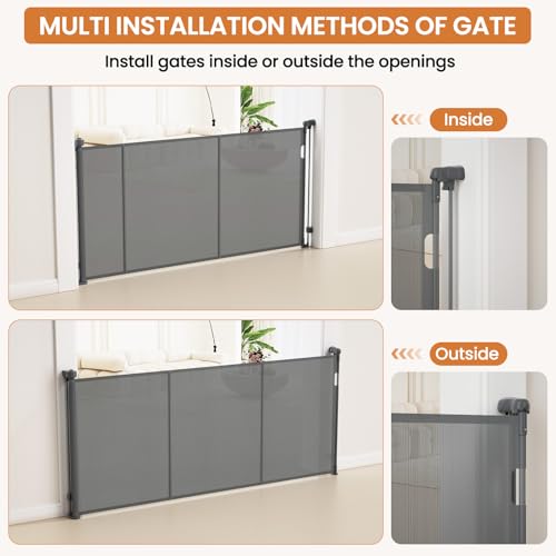 Cylrod 71 Inch Extra Wide Retractable Baby Gate