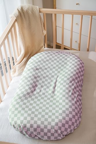 Little Jump Cotton Baby Lounger Covers 2 Pack Coffee Checkered