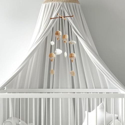 DYNWAVE Baby Mobile with Rattan Balloon and Cloud