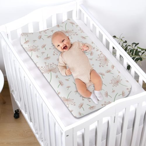 Boho Pink Floral Changing Pad Cover for Baby