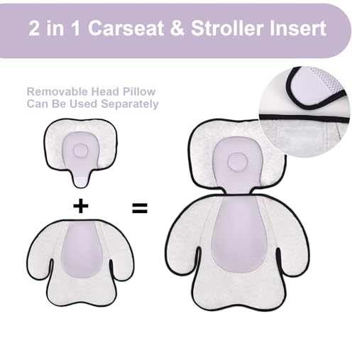 Vocheer Toddler Stroller Cushion 3 in 1 Car Seat Support Pillow for Newborn 0-12 Months