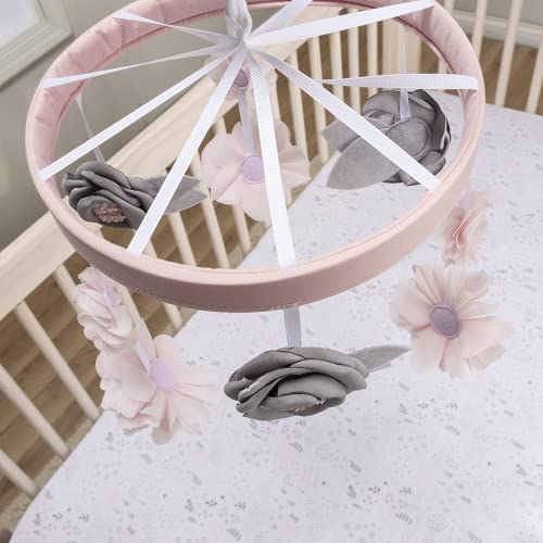 Sammy Lou Pink Floral Crib Mobile with Music