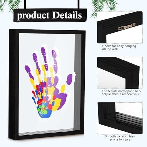 Suzile DIY Handprint Kit for Family Memories - Black Frame