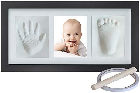 Baby Hand and Footprint Kit with Frame for Newborns - Black