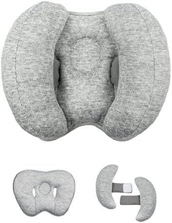 Yufiova Upgrade 2 in 1 Baby Travel Pillow - Banana Shape Adjustable Head Neck Support Car Seat Insert Pillow for Kids