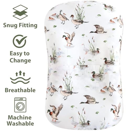 LifeTree Muslin Baby Lounger Cover Mallard Duck Pattern