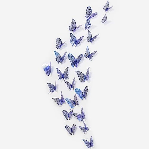 Cheerland 3D Royal Blue Butterfly Wall Stickers
