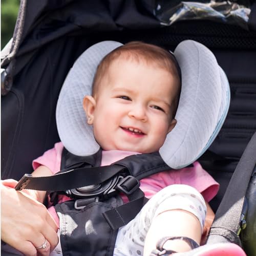 KAKIBLIN 2 in 1 Baby Head Pillow with Adjustable Width for Travel