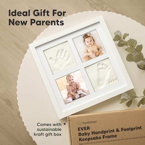 KeaBabies Inkless Handprint Footprint Keepsake Frame