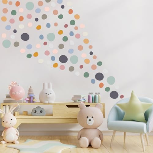 15 Sheet 300 Pcs Irregular Polka Dots Wall Decal Stickers