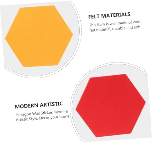 Healifty 12pcs Hexagon Felt Wall Stickers for Classroom and Home Decor