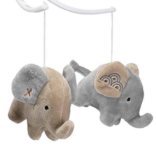 Bedtime Originals Elephant Love Musical Crib Mobile Soother Toy - Gray
