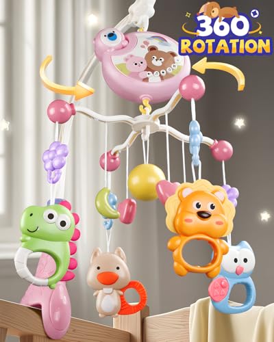 Crib Mobile With Music And Lights for 0-6 Months