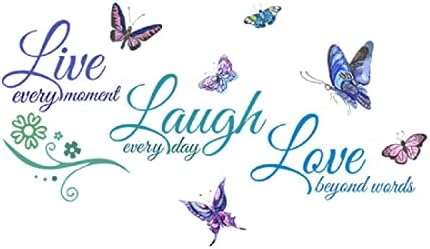 Live Laugh Love Wall Decals Butterfly Motivational Quotes