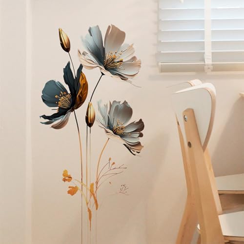 Spring Wall Decals with Flowers and Butterfly Design
