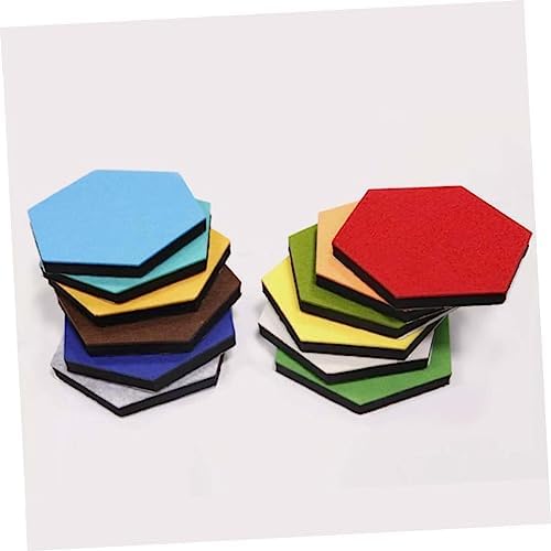 Healifty 12pcs Hexagon Felt Wall Stickers for Classroom and Home Decor