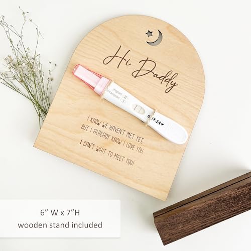 Hi Daddy Pregnancy Test Keepsake Wooden Sign