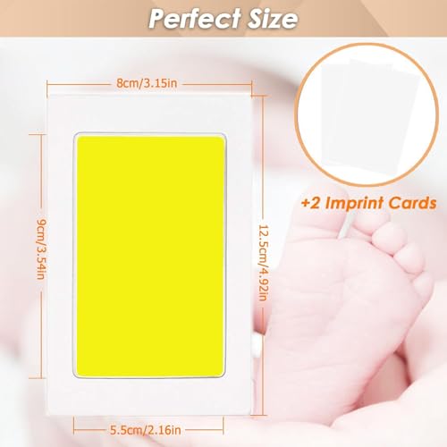 LelonHo Inkless Hand and Footprint Kit 4 Pack Yellow