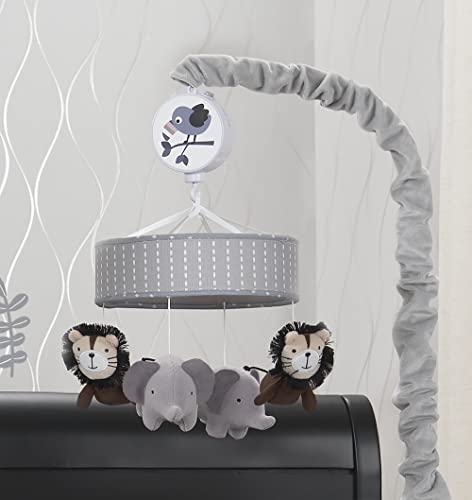 Lambs Ivy Urban Jungle Lion Elephant Musical Crib Mobile