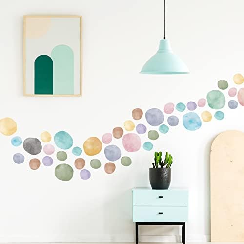 Epakh 296 Pcs Polka Dots Wall Decal Boho Rainbow Kids Room Decor