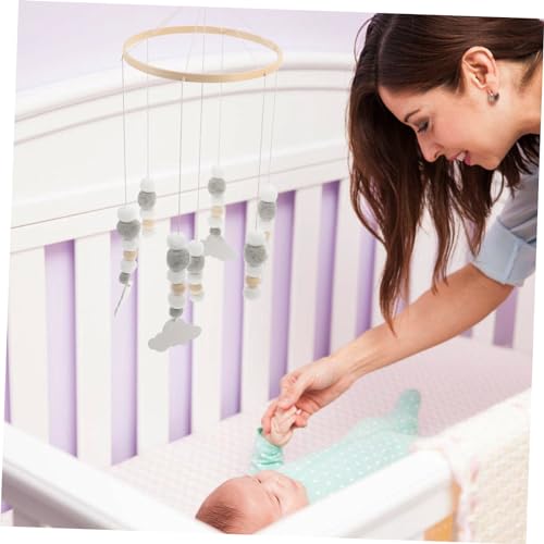 Totority Boho Crib Mobile Felt Ball Decor