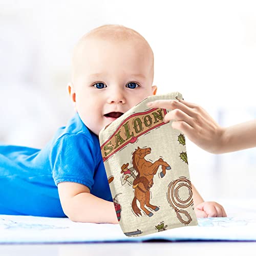WIFIU Cowboy Sheriff Baby Burp Cloths 3 Pack