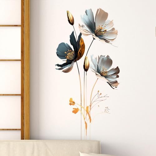 Spring Wall Decals with Flowers and Butterfly Design