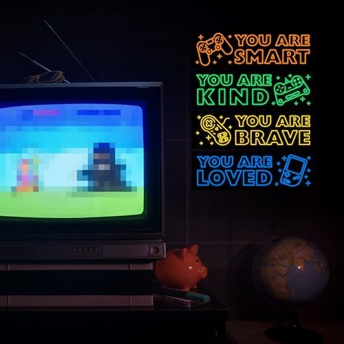 Game Wall Decals Glow in the Dark Gamer Sticker for Boys Room and Kids Bedroom